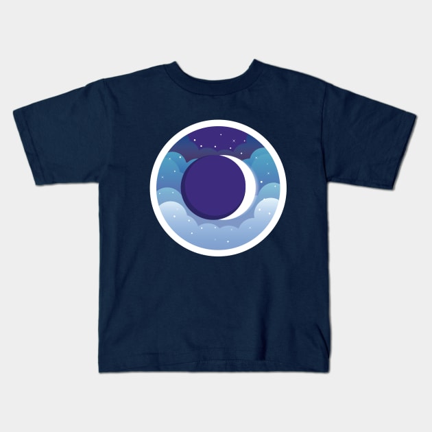 Solar Eclipse Kids T-Shirt by Shelby Ly Designs